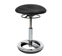 Topstar Sitness Bob Sgabello, Piede Anello in Alluminio, Rivestimento in Tessuto Nero