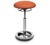 Topstar Sitness High Bob Sgabello, Fitness, Piede Anello in Alluminio, Rivestimento in Tessuto Arancia, Altezza Regolabile 49-70 cm