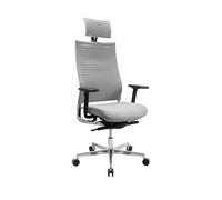 TOPSTAR Sitness Life 80 - Sedia da scrivania ergonomica high-class, lucidata, colore: Grigio chiaro