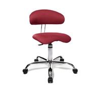 Topstar ST290W51 Sitness 40 Sedia Girevole per Ufficio Fitness, Rivestimento in Tessuto Rosso