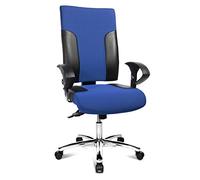 Topstar TF29US100, Sedia giravole da ufficio Two 20 Deluxe con braccioli ad altezza regolabile U2 OPA, rivestimento in tessuto, Blu (Blau)