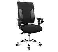 Topstar TF29US100, Sedia giravole da ufficio Two 20 Deluxe con braccioli ad altezza regolabile U2 OPA, rivestimento in tessuto, Nero (Schwarz)