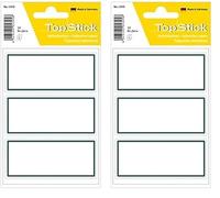 TopStick 1345 Etichette in bianco per libri (82 x 36 mm, 5 fogli, carta, opache) autoadesive, adesivi scolastici neutri per bambini, 15 etichette scolastiche, grigie e bianche (Confezione da 2)