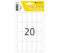 TopStick Etichette Multiuso, 20 per Foglio, 150 Fogli, 19 x 40 mm, 3000 Pezzi, Autoadesive Piccole per Ufficio, Cucina, Casa, Bianco