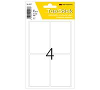 TopStick Etichette multiuso, 4 etichette per foglio, 150 fogli, 52 x 82 mm, 600 etichette, etichette autoadesive grandi, etichette adesive vuote per ufficio cucina casa, bianco