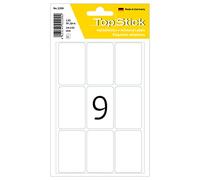 TopStick Etichette multiuso, 9 etichette per foglio, 150 fogli, 34 x 53 mm, 1350 etichette, etichette autoadesive, etichette adesive vuote per ufficio cucina casa, bianco