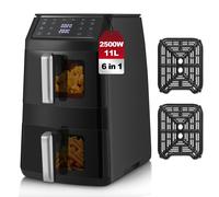 TopStrong Friggitrice ad Aria Doppio Cestello, 11 Litri Air Fryer Verticale 2 Ce