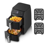 TopStrong Friggitrice ad Aria Doppio Cestello, 11 Litri Verticale Air Fryer 2 Ce