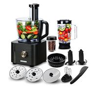 TopStrong Robot da Cucina Multifunzione e Frullatore, 1100W, 11 in 1 Food Processor, (Gancio per impastare, Frullatore, Spremiagrumi e macinacaffè) Capacità 3.2L