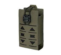 TOPTACPRO Custodia radio tattica MOLLE Radio Holster compatibile con 148/152 MPU5 Baofeng Radio Case Bag Walkie Talkies Rifle Mag con cavo elastico 500D Nylon(Ranger Green)