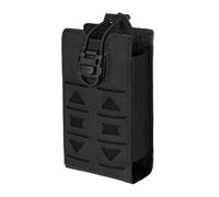 TOPTACPRO Custodia radio tattica MOLLE Radio Holster compatibile con 148/152 MPU5 Baofeng Radio Case Bag Walkie Talkies Rifle Mag con cavo elastico 500D Nylon(Black)