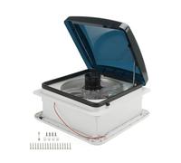 Topteng 14" RV Caravan Roof Vent 3-Speed Motor RV Fan 12V Skylight With LED Light