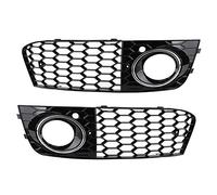 Topteng Pair Honeycomb Mesh Fog Light Open Vent Grill Intake 8KD807681 8KD807682 Adatto per Audi A4 B8 RS4 Style Refitted Vehicle Only 2009-2012