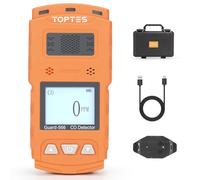 TopTes Guard-566 Rilevatore di Monossido di Carbonio Ricaricabile, con Clip Posteriore, Allarmi Visivi, Acustici e Vibrazione, 168h di Standby, Soglie di Allarme Regolabili, per Casa e Lavoro