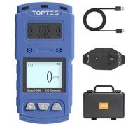 TopTes Guard-566 Rilevatore di Monossido di Carbonio Ricaricabile, con Clip Posteriore, Allarmi Visivi, Acustici e Vibrazione, 168h di Standby, Soglie di Allarme Regolabili, per Casa e Lavoro