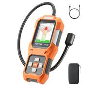 TOPTES RT-389 Rilevatore di Perdite di Refrigerante Ricaricabile, Rilevatore di Perdite di Freon con 3 Sensibilità e 3 Tipi di Allarme, per CFC, HCFC, HFC, HFO, HC per Auto Casa Industria - Arancione