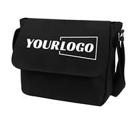 TOPTIE Borsa a tracolla in tela personalizzata con logo, aggiungi nome sulla borsa a tracolla per l'uso quotidiano, regalo personalizzato
