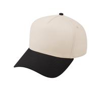 TOPTIE Cappellino da camionista a 5 pannelli, in cotone, per bambini dai 2 ai 7 anni, Nero e beige., Taglia unica