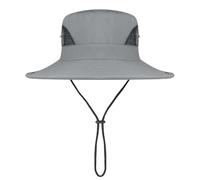 TOPTIE Cappello da pesca a tesa larga per uomini e donne, cappello boonie per pesca, escursionismo, spiaggia con rete traspirante, grigio chiaro