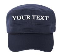 TOPTIE Cappello personalizzato dell'esercito del cappello del cadetto personalizzato stampato/ricamato unisex, blu navy, Taglia unica