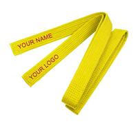 TOPTIE Cintura da karate ricamata personalizzata, Cintura di grado per arti marziali TaeKwonDo Judo, Cinture judo personalizzate