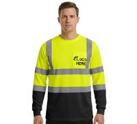 TOPTIE Custom Class 3 T-Shirt Manica Lunga Aggiungi il Tuo Logo, giallo nero, XL