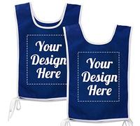 TOPTIE Custom Scrimmage Vest - Bavaglini per eventi sportivi con lacci estesi per sci per adulti e ragazzi, blu