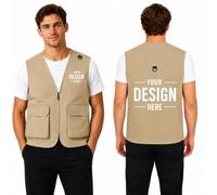 TOPTIE Gilet da lavoro volontario foderato in rete unisex personalizzato | 100% poliestere, giacca senza maniche per il personale di eventi di squadra, uniforme del supermercato, pesca, corsa