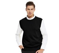 TOPTIE Gilet da Uomo V-Collo Senza Maniche, Uomo d'Affari Maglieria Panciotto di cotone