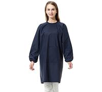 TOPTIE Grembiule Impermeabile a Maniche Lunghe Uomo/Donna, Camici da Pittura con Tasca Frontale, Grembiule per Pittura Artistica Abiti da Lavoro Donna Pulizie