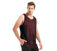 TOPTIE Maglie da Basket reversibili Canotta da Uomo Canotta in Rete Maglia da Lacrosse per Giovani Adulti-Nero/Rosso-S