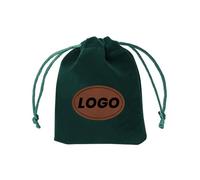 TOPTIE Sacchetti regalo con coulisse in pelle ovale marrone chiaro personalizzato 50 pezzi, aggiungere il nome del logo sui sacchetti di stoccaggio in velluto 6 x 8 pollici