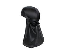 TOPTIE Silky Durag Fascia per capelli a coda lunga con cinghie larghe per 360 onde, Doo Durag Cappello da pirata