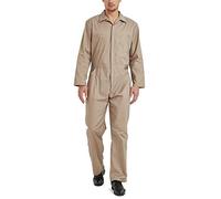 TOPTIE Tuta da lavoro leggera da uomo a maniche lunghe con bottoni automatici e cerniera frontale