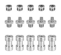 TOPTOO 1/4"da -20 a 3/8" -16 Convertitore adattatore a vite filettato Femmina Riduttore di centraggio Boccola a vite Set di montaggio per telecamera Treppiede Monopiede Ballhead Flash Light Stand