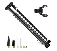 toptrek Mini pompa per bicicletta, piccola pompa ad aria per bicicletta con 210 PSI, piccola per tutte le valvole, in alluminio, con supporto per bicicletta, pompa a mano ad alta pressione per MTB/BMX