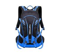 toptrek Zaino da bicicletta impermeabile 20 l, ultraleggero per uomo e donna, con protezione antipioggia e copertura per casco, zaino per mountain bike, Blu, L