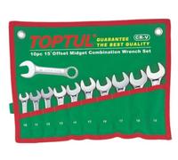 TOPTUL GAAA1002 Kit chiavi ad anello / fisse