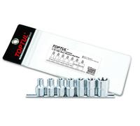 Set di bussole E-TORX TOPTUL 1/2 pollici 7 Pezzo (E10, E12, E14, E16, E18, E20, E24)