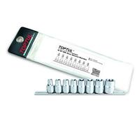 Set di chiavi TORX TOPTUL 3/8 pollice 8 pezzo E8, E10, E11, E12, E14, E16, E18, E20