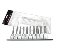 Set di prese RIBE TOPTUL 1/2 pollici 10Stk M5 M6 M7 M8 M9 M10 M12 M13 M14 M16 lang