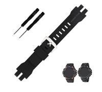 Topuly Cinturino di ricambio in resina da 26 mm per Casio Protrek Pro trek PRG-300 PRW-6000 PRW-6100 PRW-3000 PRW-3100, accessorio per uomini e donne (fibbia argentata)