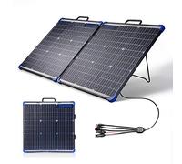 Topunive Pannello solare pieghevole, 100 W, 18 V, modulo solare bifacciale, per Powerstation portatile, per campeggio, emergenze, esterni, giardino, balcone (watts, 100)