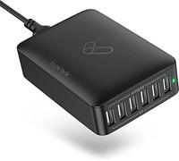 Topvork Cargador Multiple USB 60W Bloque de Carga USB multipuerto Compatibilidad con Galaxy, Note, Pixel, iPad, Negro