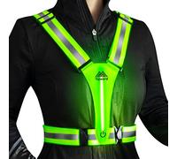 Topward Gilet da corsa ad alta visibilità, gilet da uomo ad alta visibilità, gilet di sicurezza ad alta visibilità leggero regolabile a 360 gradi per cani, passeggiate, jogging, ciclismo, moto