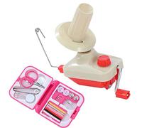 TOPWAY Avvolgitore per Gomitoli di Lana e Kit da Cucito, Avvolgitore di Fibre di Filato Lana Azionato a Mano Strumento per Cucito a Maglia 990222