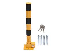 TOPWAY Barriera Parcheggio Auto Dissuasore Posta con la Primavera Pieghevole Palo di Barriera di Blocco del Parcheggio per Auto, Giallo e Nero, 60cm Altezza