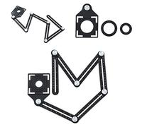 TOPWAY Righello di Misurazione Multi Angolo, 6 lati Strumento per Misurazione Multiangolare, Dima Angolare in lega di alluminio Angleizer Template Tool 401022