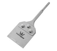 TOPWAY Scalpello SDS Plus da 4 pollici, 250 mm x 100 mm, scalpello a spatola per la rimozione di piastrelle, adesivo per pavimenti, tappeti, linoleum, compensato, superfici sottili e pareti