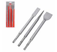 TOPWAY Set di 3 scalpelli SDS Plus da 250 mm - Piatti, Piatti, Scalpelli appuntiti (20, 40 mm e punta) per uso universale 121690